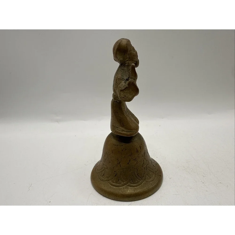 Vintage Antique Brass Bell Monk‎ Priest Worship Prayer RARE